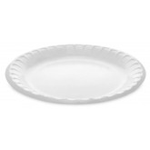 Placesetter Deluxe White Laminated Foam Plate - 8.88" diameter,  500 Count